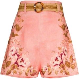 Zimmerman - Rosa Floral Shorts. NO BELT. Size 0.